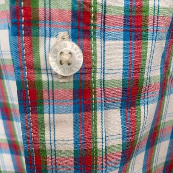 Ben Sherman short sleeve plaid check button down, size L - Picture 5 of 6